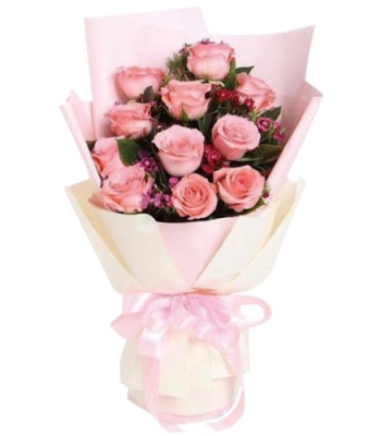 A Dozen Pink Roses