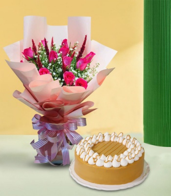 Birthday Cake And Flowers