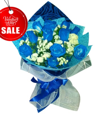Blue Rose Bouquet - 12 Stems