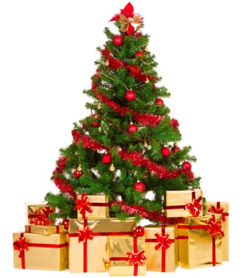 Decorated Festive Christmas Tree