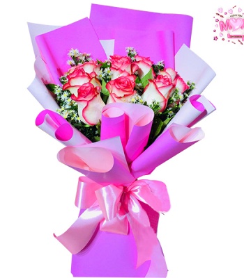 Half Dozen Mother's Day Pink Rose Bouquet