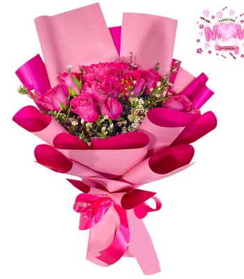 Mother's Day Dozen Pink Roses
