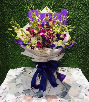 Purple Orchid Bouquet