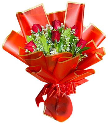 Six Red Roses Bouquet