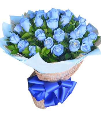 Two Dozen Blue Roses Bouquet