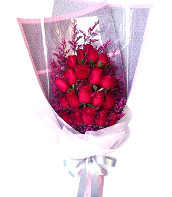 Two Dozen Red Roses Bouquet