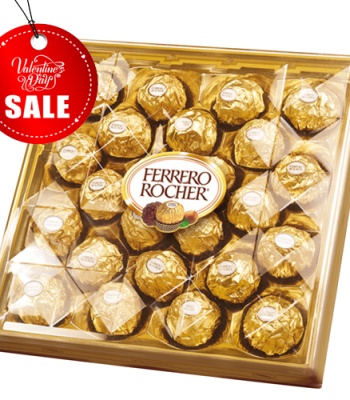 Valentine's Day Ferrero Rocher Chocolate Box - 24 Pcs