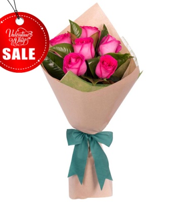 Valentine's Day Pink Rose Bouquet