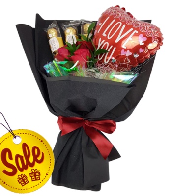 Valentine's Rose Chocolate Bouquet