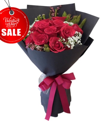 Valentines Flower Dozen Red Roses