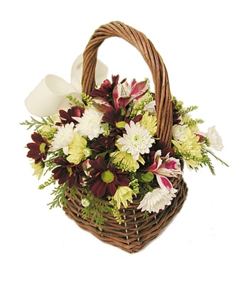 Daisies And Alstroemerias Flower Basket