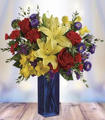 Lilies and Roses with Mix Flowers
