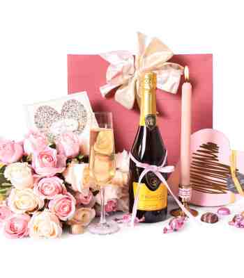 Mother's Day Roses, Prosecco & Chocolate Gift