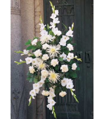 Funeral Standing Spray - White Flowers