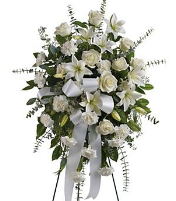 White Funeral Wreath