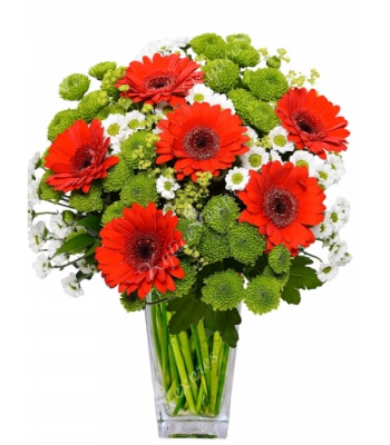 Gerberas and Santini Flower Bouquet