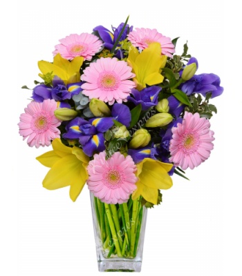 Iris and Mix Flowers Bouquet
