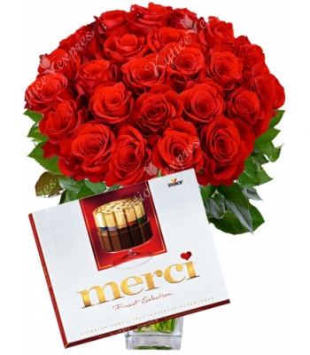 Red Roses and Merci Chocolates