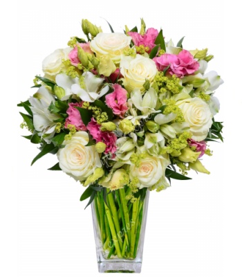Roses and Alstroemeria Flower Bouquet
