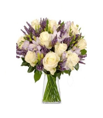 Roses and Freesias Flower Bouquet