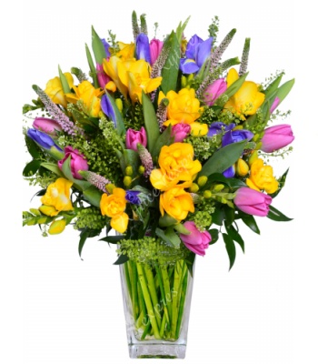 Tulips and Iris Flowers Bouquet