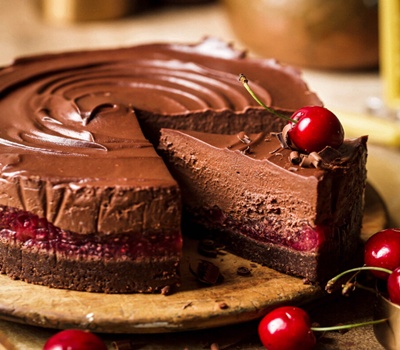 Chocolate Mousse With Cherries
