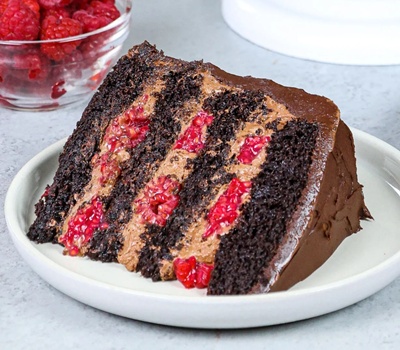 Chocolate Mousse With Raspberries