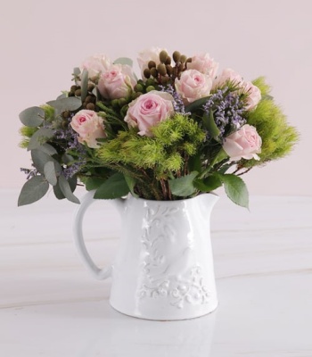Pastel Flowers In Jug