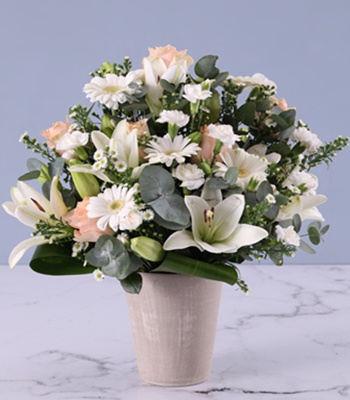 Sympathy Flowers - White Flower Bouquet