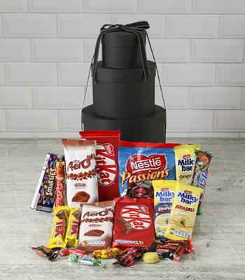 Valentine's Day Chocolate Hat Box Tower