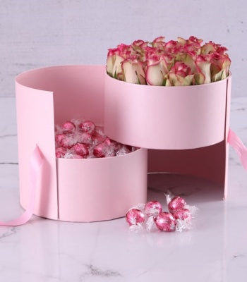 Variegated Roses and Chocolates