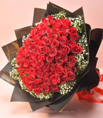 100 RED ROSES Bouquet