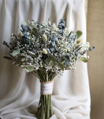 Fresh + Dry Flowers Bridal Bouquet