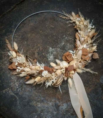 Hoop Dry Flowers Bridal Bouquet