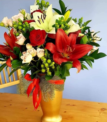 Multi Color Lily Arrangement