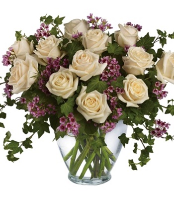 Victorian Romance - Cream Rose Bouquet