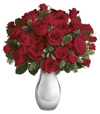 Valentine with Red Roses - 18 Roses