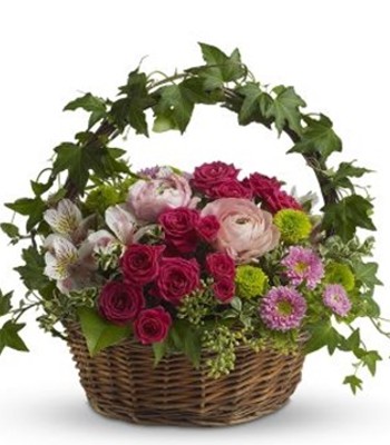 A Life So Beautiful Sympathy Flower Basket