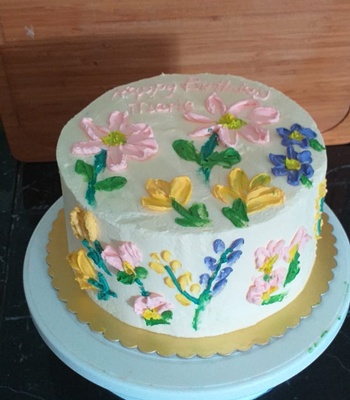 Birthday Cake Flower Design