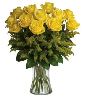 Bright & Cheerful Love Bouquet of Yellow Roses
