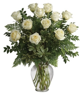 Pure Love White Rose Bouquet