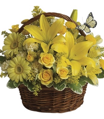 Happy Birthday Flowers Basket