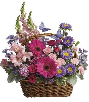 Just Because Mix Seasonal Flowers Basket