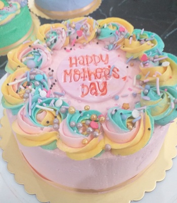 Mother's Day Cream Cake - Pink