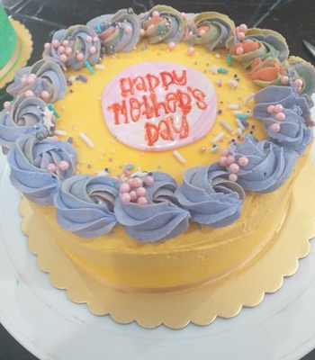Mother's Day Cream Cake - Yellow