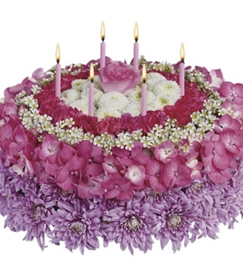 Novel Premium Birthday Flowers Cake