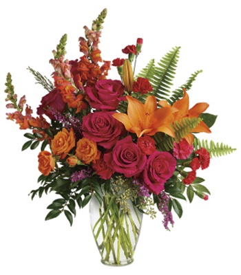 Punch Of Mix Colored Flowers Bouquet