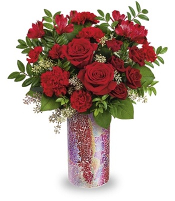 Romantic Red Rose Bouquet Free Vase