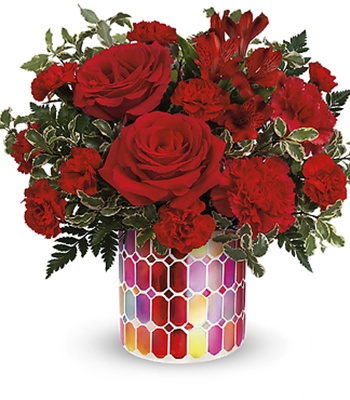 Valentine's Day Romantic Red Rose Arrangement