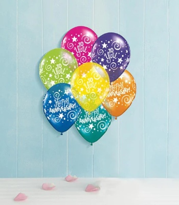 Anniversary Assorted Balloons- 7 Pcs.